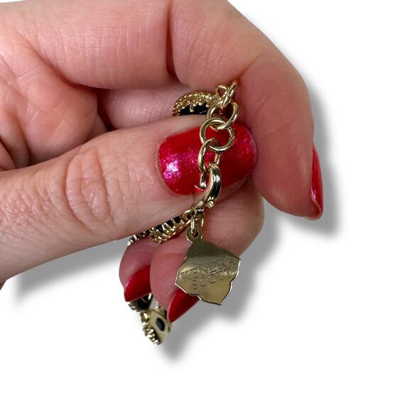 Kendra Scott Jana Line Black Gold Embossed Marquise-Cut Slinky Line Bracelet - Picture 3 of 7